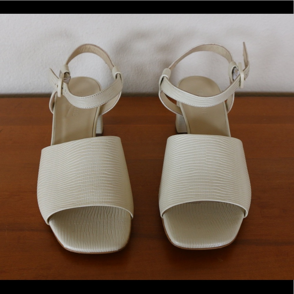 Everlane Block Heel Sandal Ivory NWOB 8